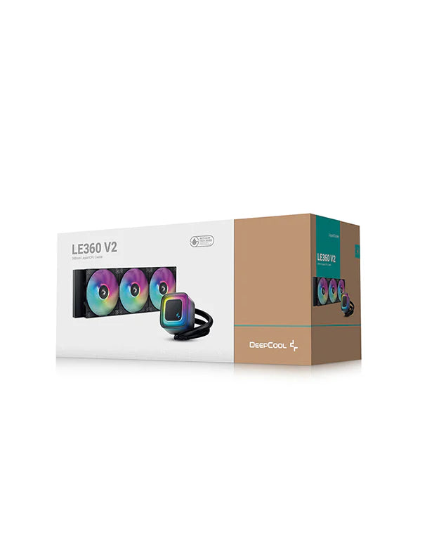 DeepCool LE360 V2 ARGB 360mm Liquid CPU Cooler with Frosted Pump Design