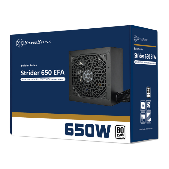 Silverstone Strider 650 EFA 80 PLUS EU 650W ATX Power Supply – SST-ST650-EFA