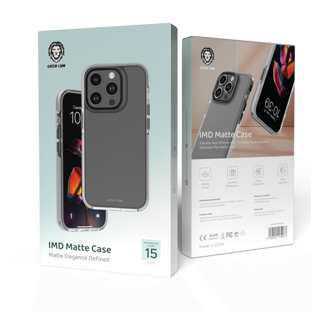 غطاء Green Lion IMD غير اللامع لهاتف iPhone 15Pro