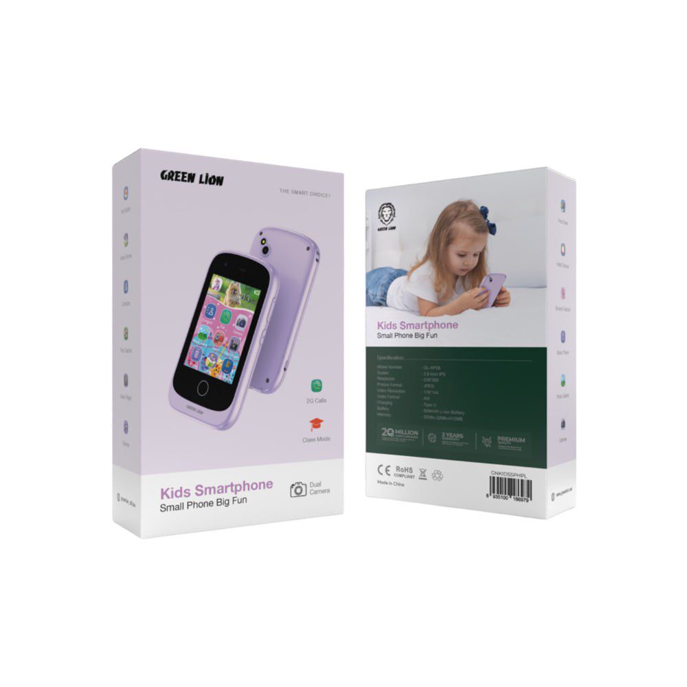 GreenLion kids smartphone small phone big fun, 2.8 inch ips screen