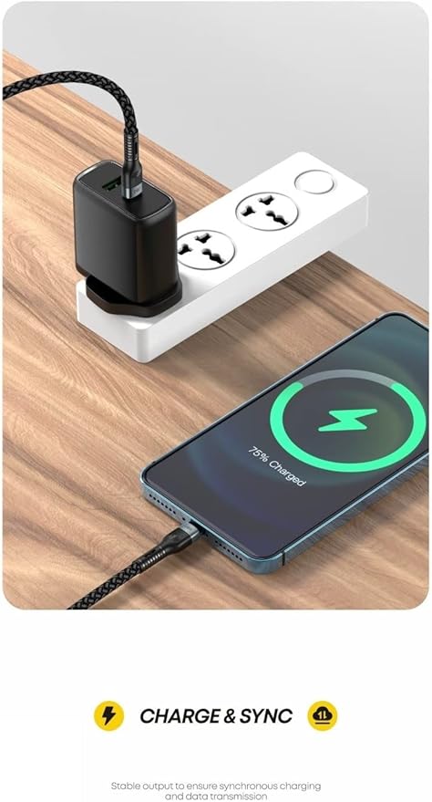 JBQ Type-C to Lightning (Compatible) PD Cable  Charge and Sync, 150cm