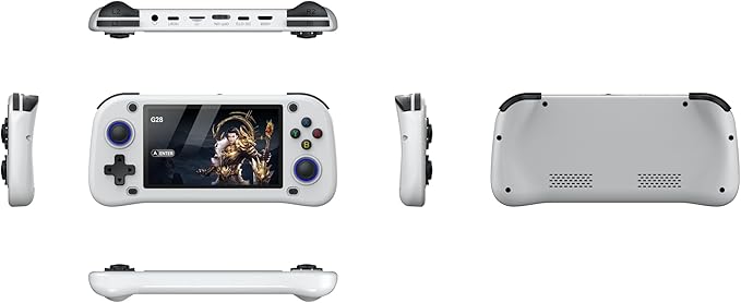 G28 Retro Handheld Game Console, 4.3-Inch HD Screen, 64GB Card, Multi-Emulator – Black