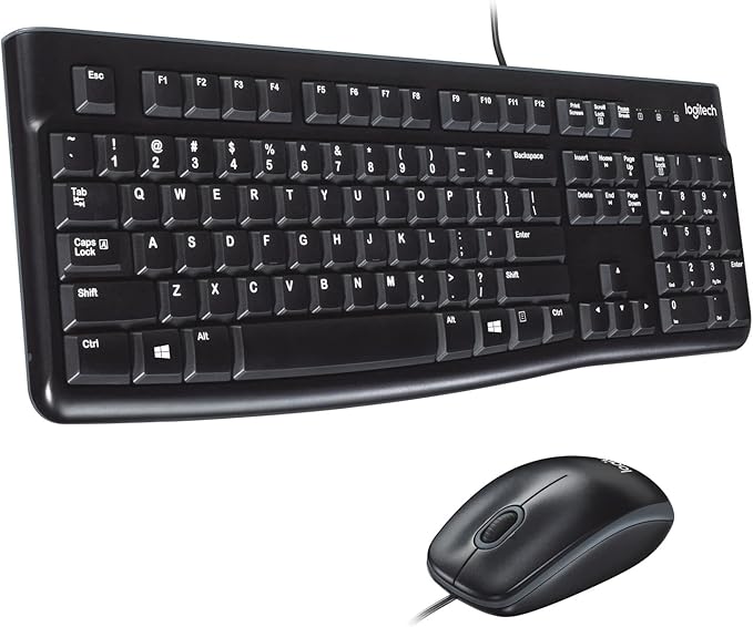 LOGITECH WIRED COMBO MK120 - ENGLISH/ARABIC KEYBOARD & MOUSE - USB