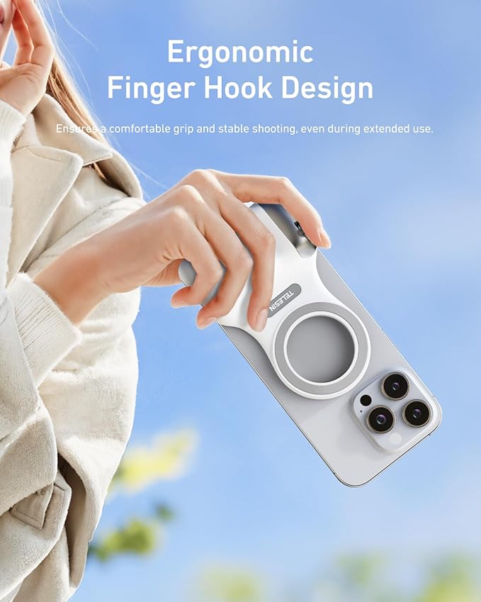 TELESIN Fun Shot Magnetic Camera Grip with Wireless Remote & Tripod Mount Support
