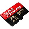 SanDisk 512GB Extreme Pro microSD UHS I Card for 4K Video , Red/Black