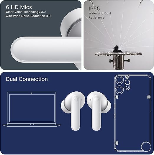 CMF Nothing Buds 2 Plus Light Grey | Hi-Res ANC Wireless Earbuds