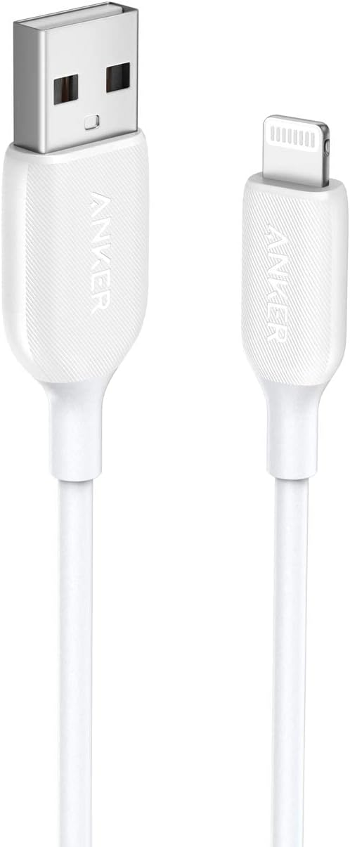 Anker PowerLine III USB-A to Lightning 6ft Cable (White / Black)