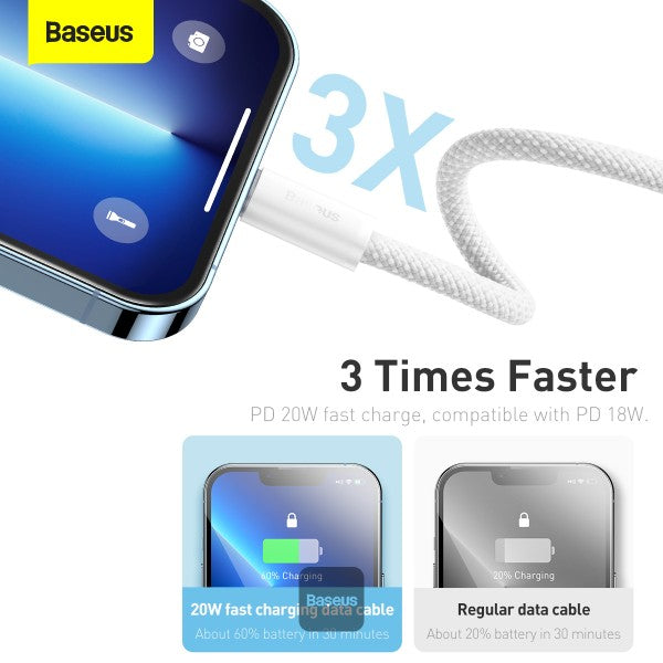 Baseus Dynamic Series 20W Fast Charging Data Cable Type-C to Lightning 2M