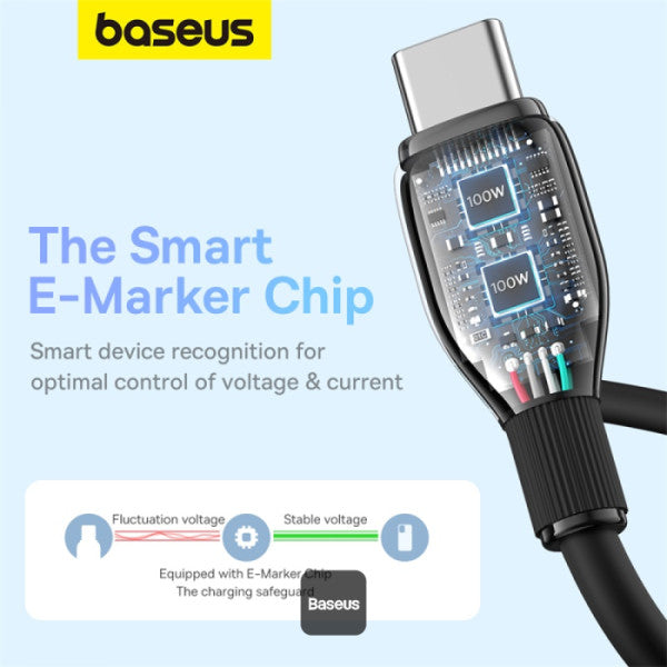 Baseus Pudding Series Type-C to Type-C Fast Charging Cable 100W 5A 1.2M