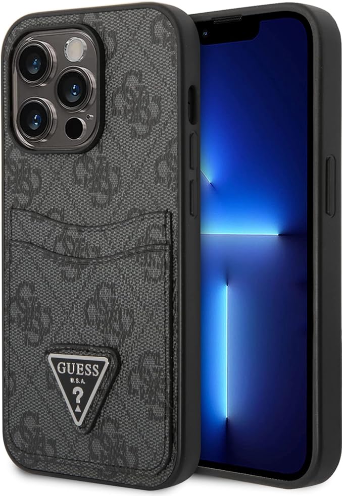 Guess 4G حافظة صلبة مثلثة مزدوجة البطاقة لهاتف iPhone 14 (6.1
