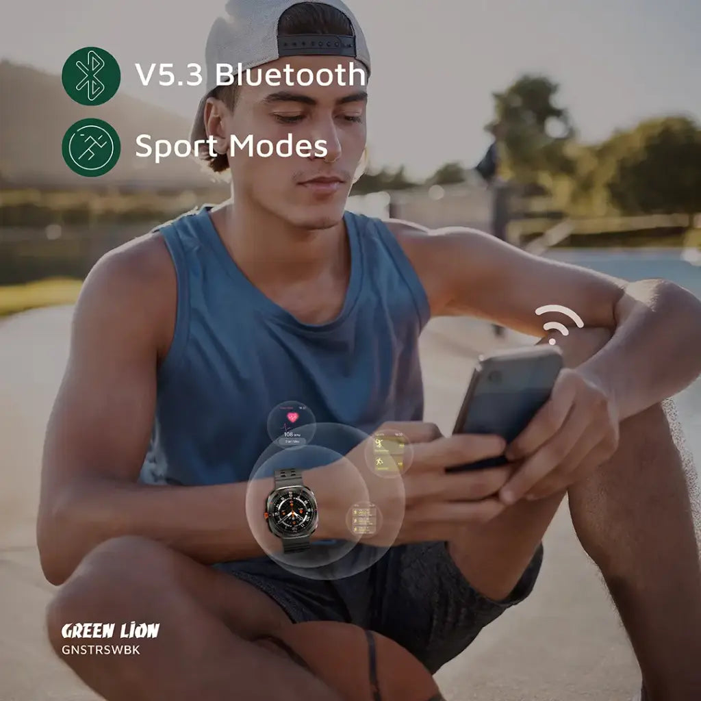 Green Lion Strive Smart Watch – Slim Design, HD Display, Health & Fitness Tracking