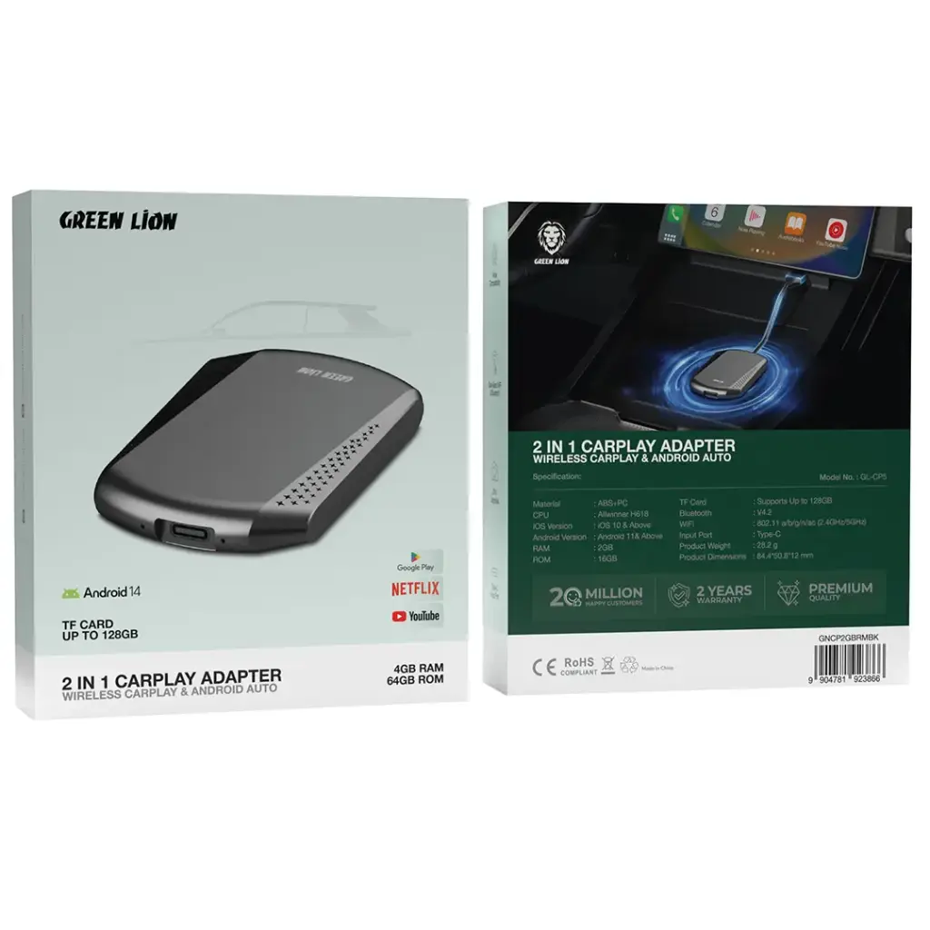 Green Lion 2-in-1 CarPlay gamingstoreuae