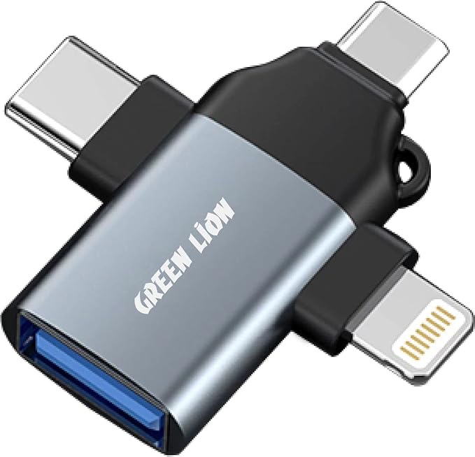 Green Lion 3 in 1 OTG Adapter - Lightning/Micro/Type-C/USB 3.0 Compatible