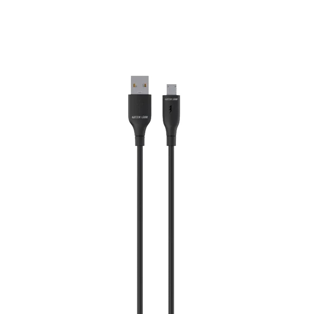 Green Lion USB-A to Micro PVC Cable - 1M - Black