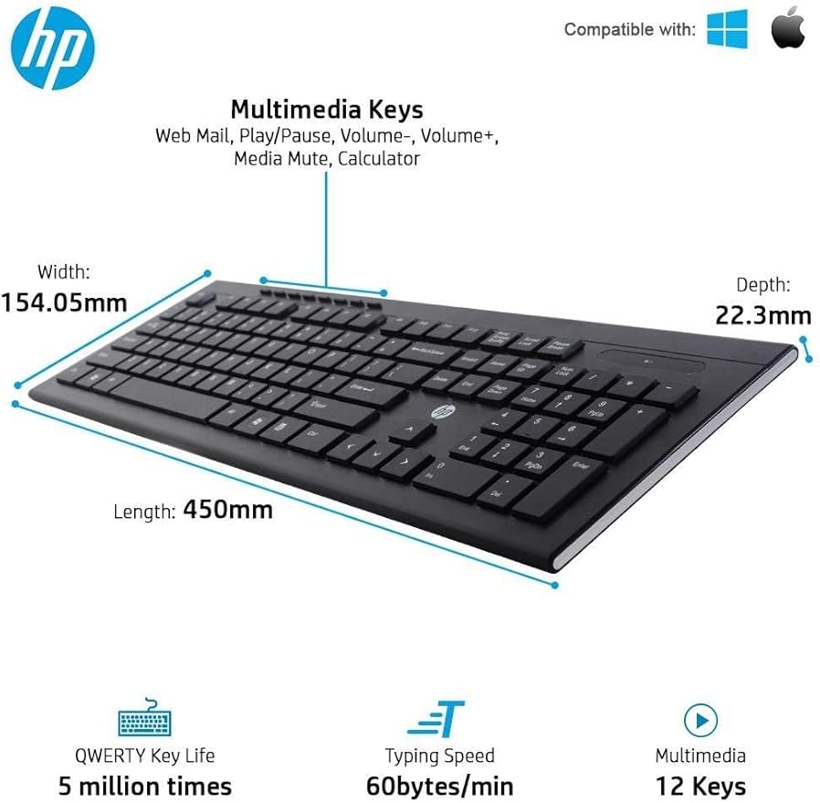 HP Wireless Keyboard and Mouse Combo CS10