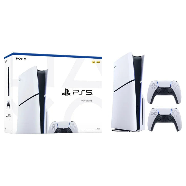 Bundle Sony PlayStation 5 Slim Disc Edition (1TB) + Extra Wireless Controller + Cooling Stand