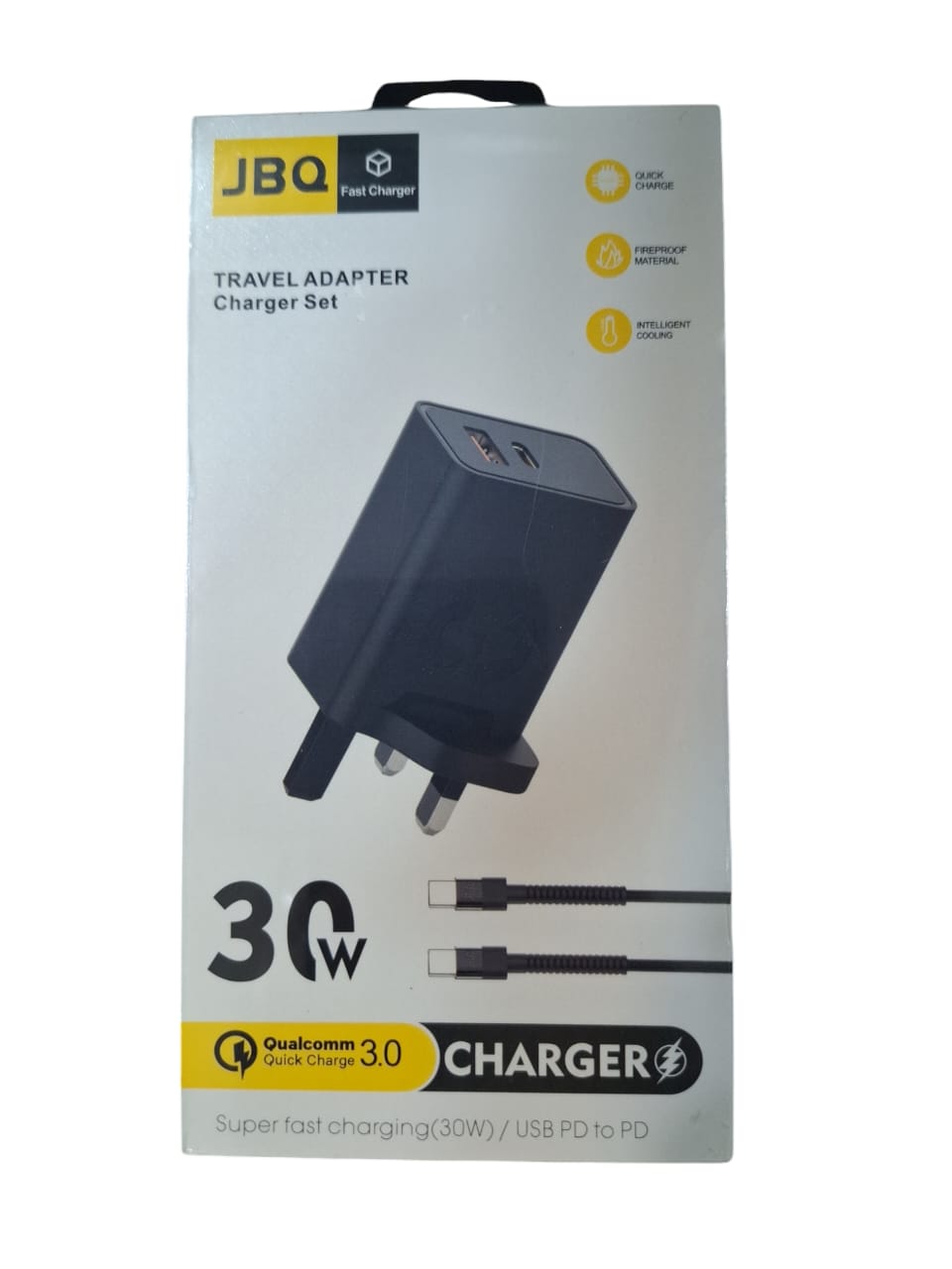 JBQ HC-30W PD 30W PD + QC3.0 Port Fast Charger