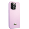 حافظة لاكوست صلبة Iconic Petit Pique PU منسوجة بشعار Estragon لهاتف iPhone 14 Pro