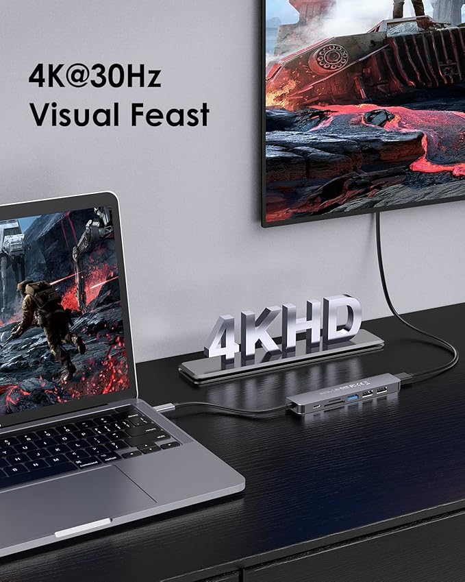 LENTION USB-C Hub with 100W Charging