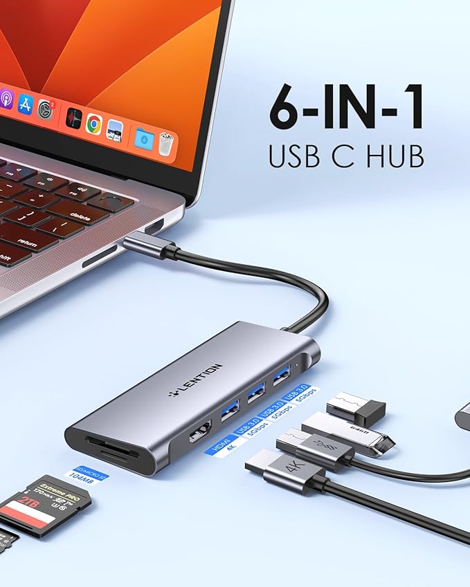 LENTION USB-C Hub with 4K HDMI