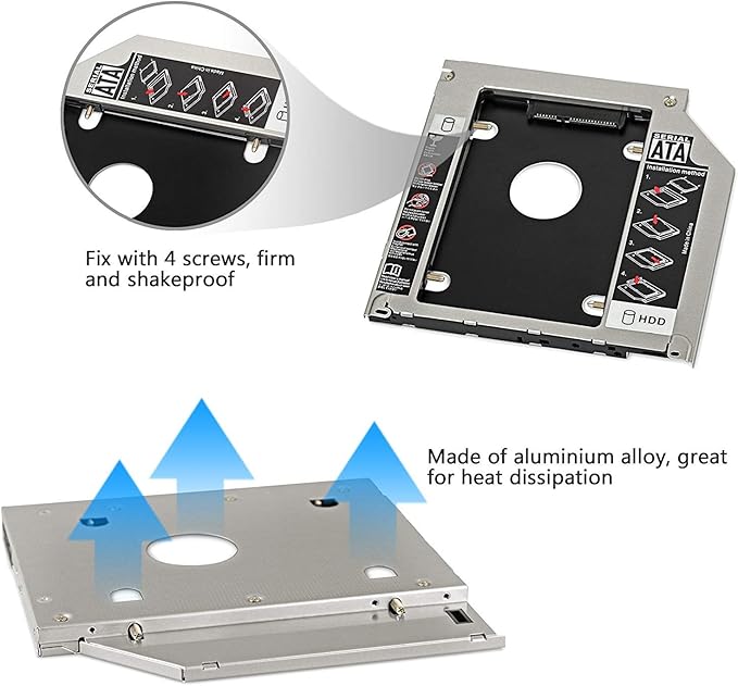 Mercenbon 12.7mm 2nd HDD SSD Hard Drive Caddy Tray gamingstoreuae