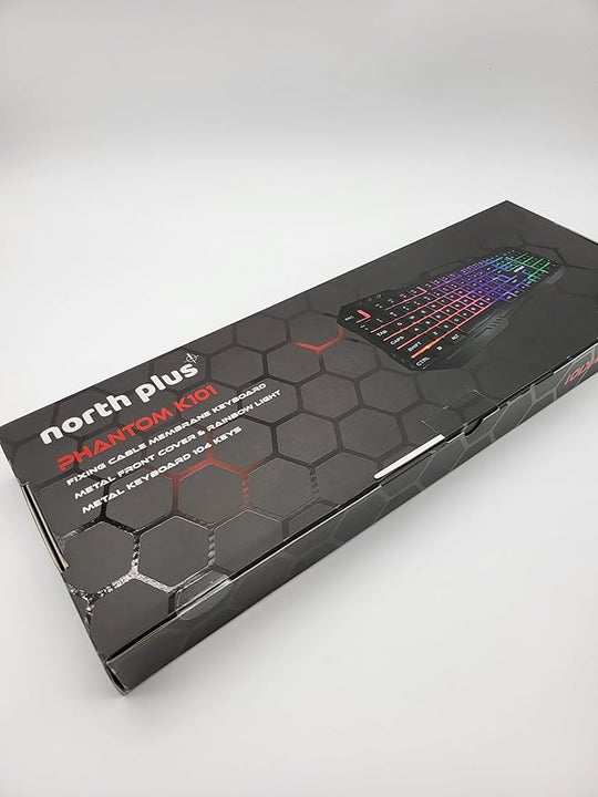 NorthPlus Phantom K101 RGB Gaming Keyboard, 104 Keys, USB Wired ...