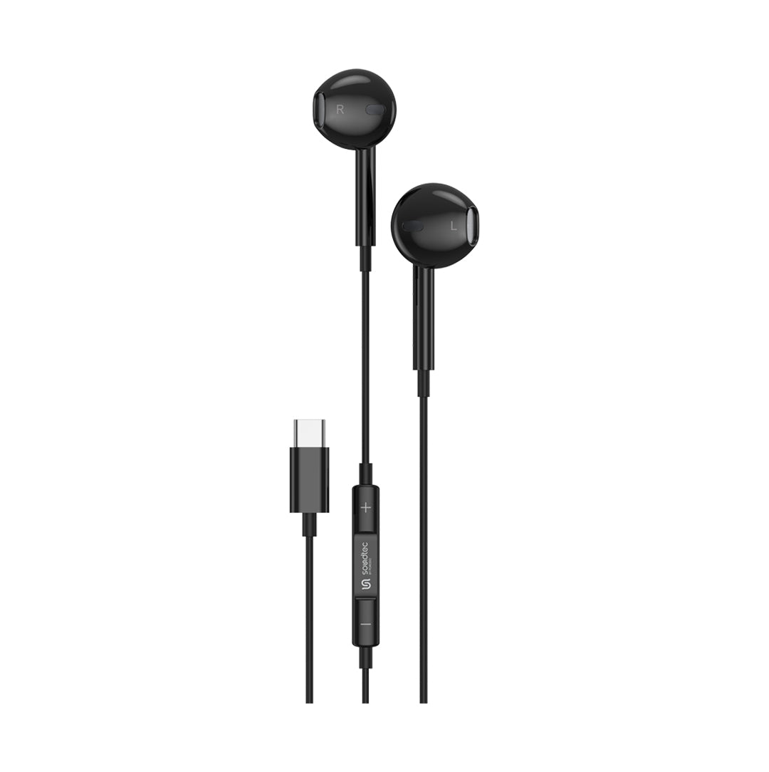 Porodo Soundtec Type-C Stereo Earphones with High-Clarity Microphone and 3-Button Control