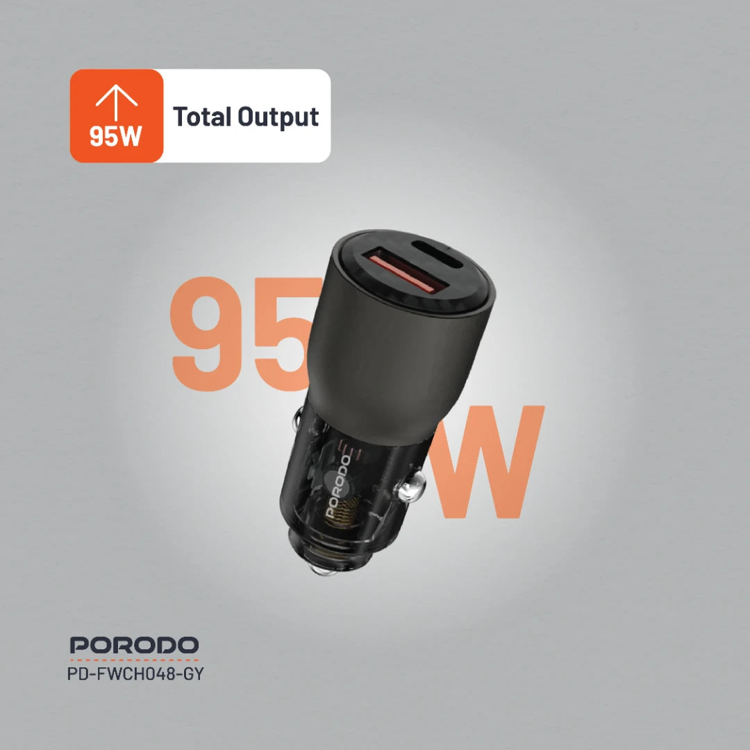 Porodo 95W Car Charger gamingstoreuae