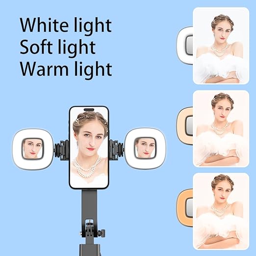 Porodo AI Tracking Selfie Stick with Dual Detachable Lights