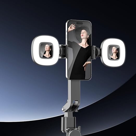 Porodo AI Tracking Selfie Stick with Dual Detachable Lights