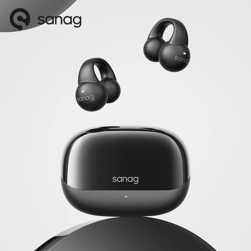 Sanag S2S Wireless Bluetooth Earclip Headset / Black