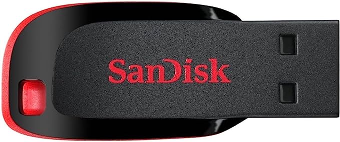 SANDISK Flash Drive 64GB CRUZER BLADE - SDCZ50-064G-B35 - Red & Black