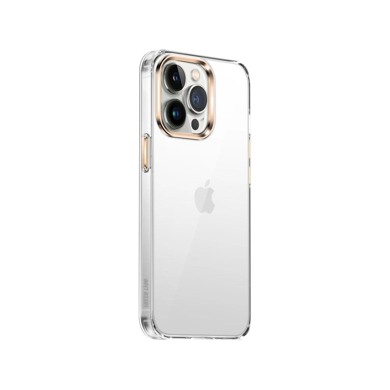 حافظة شفافة مصنوعة من مادة TPU بإطار معدني باللون الأخضر لهاتف iPhone 13 pro